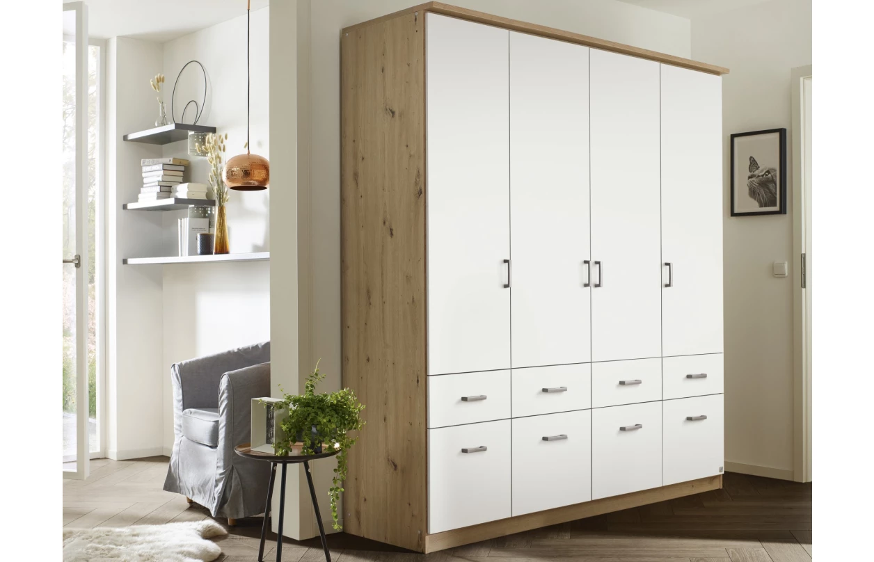 Rohový skříňový nástavec Bremen, dub artisan/tmavě šedý 20