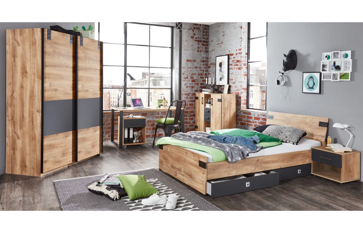 Úložné zásuvky pod postel (set 2 ks) Liverpool, dub 3