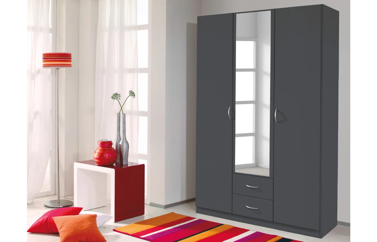 Skříňový nástavec Case, 181 cm, tmavě šedý 19