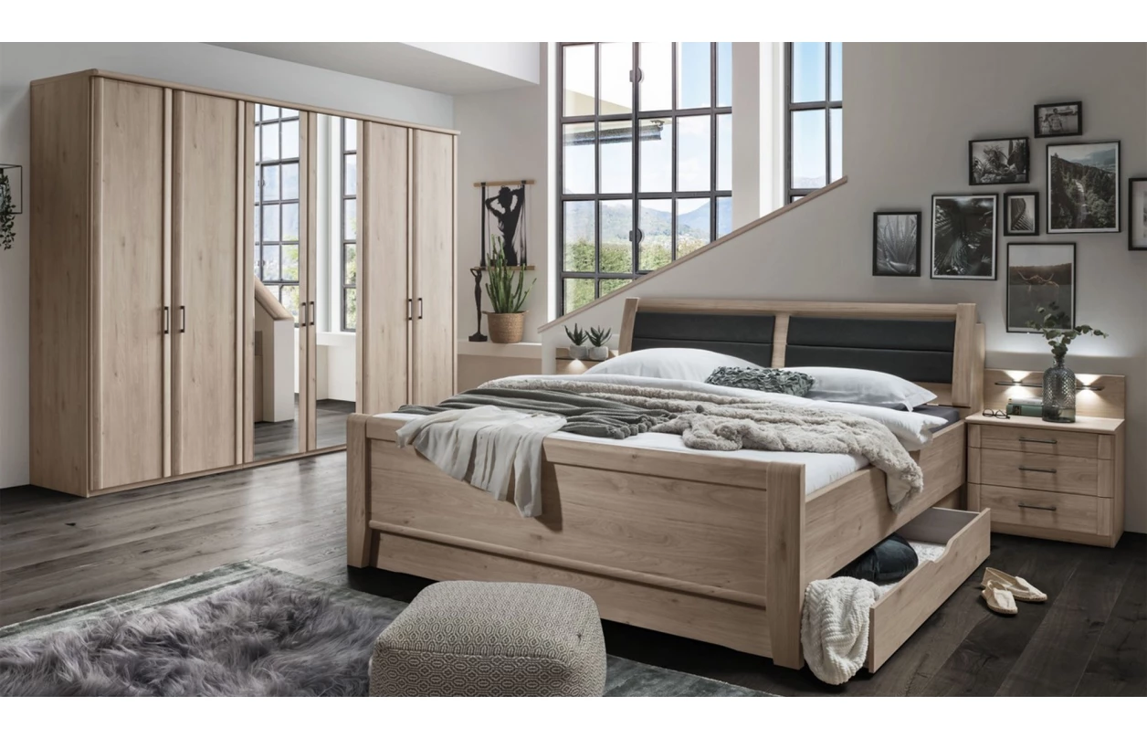 Komoda se zásuvkami Luxor 125 cm, polární modřín 26