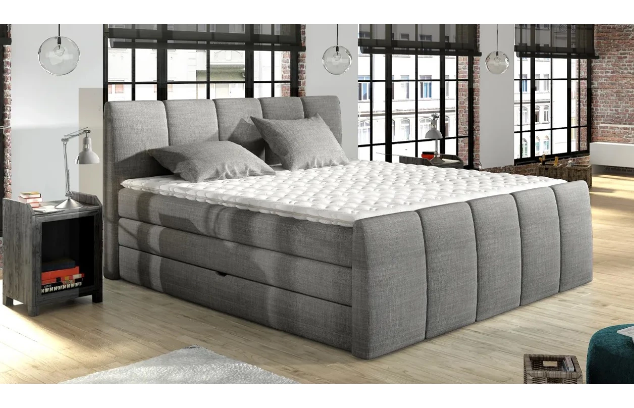 Postel boxspring Fresco 180x200 cm, červená látka 1