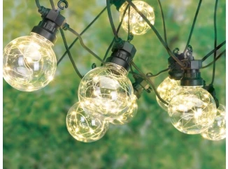 Světelný řetěz 7,5 m, 10 žárovek s LED
