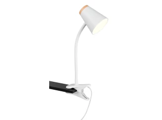 Čtecí lampička se skřipcem LED Pongo, bílá