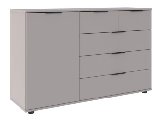 Komoda se zásuvkami Tilburg, 130 cm, šedá sahara