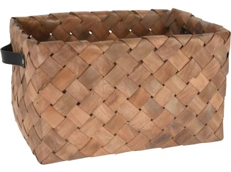 Úložný košík borovicové dřevo, 30x15 cm
