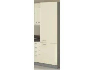 Vysoká kuchyňská skříň Karmen 40DK, 40 cm, šedá/krémová