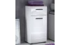 Koupelnová stojací skříňka Skin, lesklá bílá