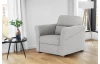 Křeslo Flavia, světle šedá látka