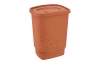 Koš na prádlo Flowers 55 l, terakota