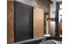 Šatní skříň Detroit, 250 cm, prkenný dub/antracitová ocel