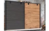 Šatní skříň Detroit, 250 cm, prkenný dub/antracitová ocel