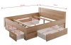Postel Iwetta 180x200 cm, dub sonoma