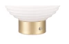 LED stolní lampa nabíjecí Earl 14 cm, bílé sklo