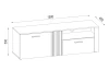Televizní skříňka Esteban 150 cm, antracit/dub evoke