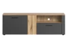 Televizní skříňka Esteban 150 cm, antracit/dub evoke