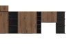 Horní kuchyňský regál Monza, 30 cm, černý
