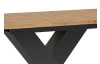 Rozkládací jídelní stůl Moteon 150x90 cm,dub artisan/šedý,podnož X