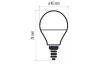 LED žárovka (3 ks) Classic mini globe, E14, 5 W, 470 lm