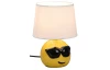 Stolní lampa Coolio 26 cm, smajlík s brýlemi