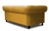 Pohovka Chesterfield, hořčicově žlutá látka