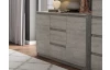 Komoda se 3 zásuvkami Carlos, šedý beton, 120 cm