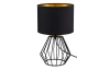 Stolní lampa Chuck, černá/zlatá