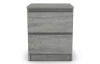 Skříňka/noční stolek Carlos 40 cm, šedý beton, 2 zásuvky