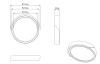 Stropní LED osvětlení Jano 31 cm, dřevo/černý kov, kulaté