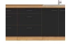 Dolní zásuvková kuchyňská skříňka Modena, 60 cm, dub artisan/černá