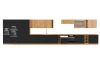 Dolní zásuvková kuchyňská skříňka Modena, 60 cm, dub artisan/černá