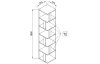 Rohový regál s přihrádkami Corner Shelf, dub sonoma
