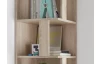 Rohový regál s přihrádkami Corner Shelf, dub sonoma