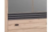 Šatní skříň s otočnými dveřmi Ancona, 200 cm, dub estana/antracit