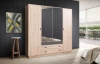 Šatní skříň s otočnými dveřmi Ancona, 200 cm, dub estana/antracit