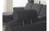 Sedací souprava Joker, tvar U, šedá látka, s funkcemi