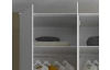 Šatní skříň se zrcadlem Kevo, 225 cm, bílá