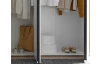 Šatní skříň se zrcadlem Kevo, 225 cm, bílá