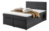 Postel boxspring Aston 140x200 cm, antracitově šedá látka