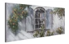 Ručně malovaný obraz Okenice 150x50 cm, výrazná struktura