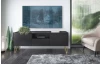 TV skříňka Harmony, černá/černý mramor
