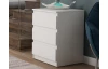 Skříňka/vysoký noční stolek Carlos 40 cm, bílá, 3 zásuvky